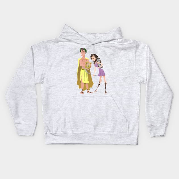 Apollo and Artemis Kids Hoodie by JonasEmanuel